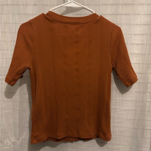 Madewell Ribbed Cardigan Twin Set in Afterglow Red - Picture 6 of 7